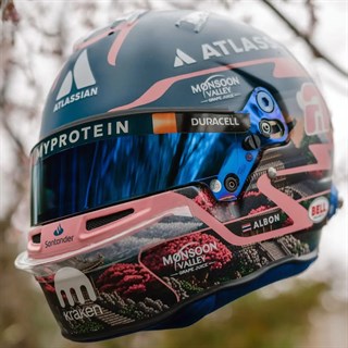 Spark Alexander Albon Williams Helmet - 2025 Japanese Grand Prix 1:5