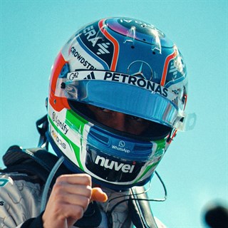 Spark Andrea Kimi Antonelli Mercedes Helmet - 2025 American Grand Prix 1:5