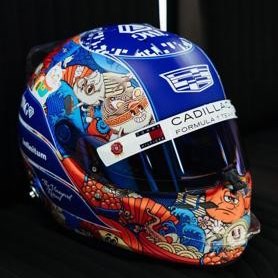 Spark Valtteri Bottas Cadillac Helmet - 2026 Japanese Grand Prix 1:5