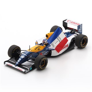 Spark Williams FW15C w. Flag - 1993 Portuguese Grand Prix - #2 Alain Prost 1:43 model car