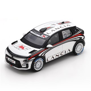 Spark Lancia Ypsilon Rally4 - 2025 Presentation Car - Red/Black Stripes 1:43 model car