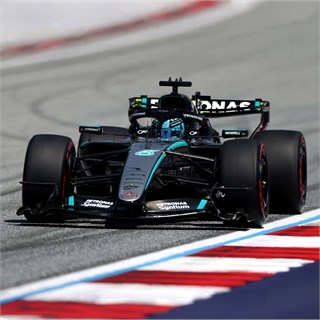 Spark Mercedes F1 W17 w. Marker Board - 1st 2026 Austrian Grand Prix - #63 George Russell 1:43 model car