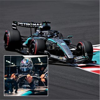 Spark Mercedes F1 W17 w. Figure - 2026 Japanese Grand Prix - #63 George Russell 1:43 model car