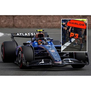 Spark Williams FW47 w. Pit Board - 2025 Azerbaijan Grand Prix - #55 Carlos Sainz Jnr 1:43 model car