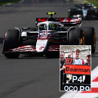 Spark Haas VF-25 w. Pit Board - 2025 Mexican Grand Prix - #87 Oliver Bearman 1:43 model car