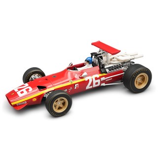 Tecnomodel Ferrari 312 F1 w. Figure - 1st 1968 French Grand Prix - #26 Jacky Ickx 1:18 model car
