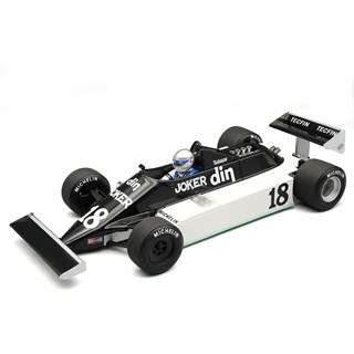 Tecnomodel March 811 w. Figure - 1981 American Long Beach Grand Prix Practice - #18 Eliseo Salazar 1:18 model car