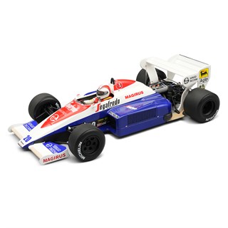 Tecnomodel Toleman TG184 w. Figure - 1984 American Detroit Grand Prix - #20 Johnny Cecotto 1:18 model car