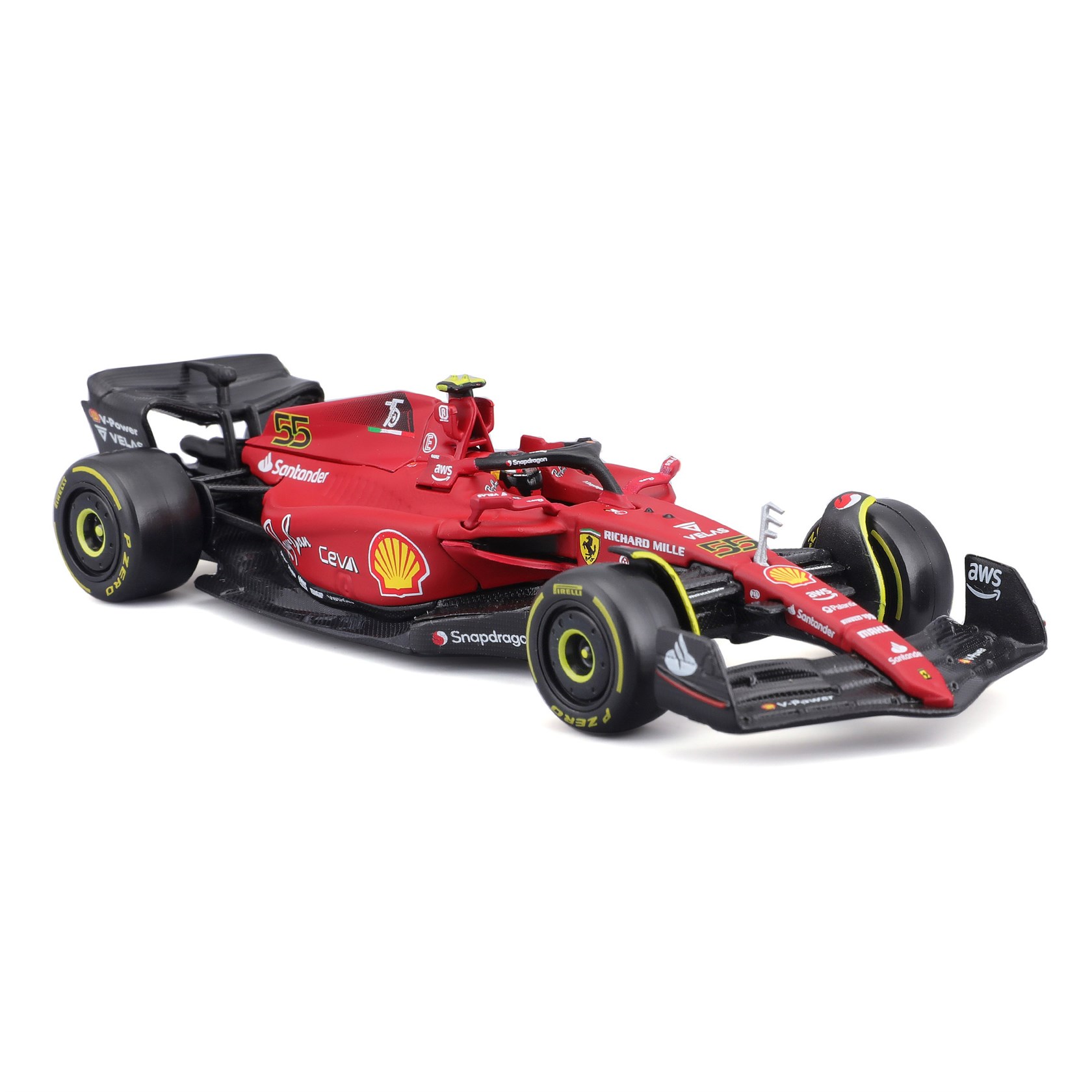 Bburago 1:18 Carlos Sainz jr. Ferrari F1-75 #55 formule 1 2022 18-16811 #55  modèle voiture 18-16811 #55 8719247769053 4893993014231