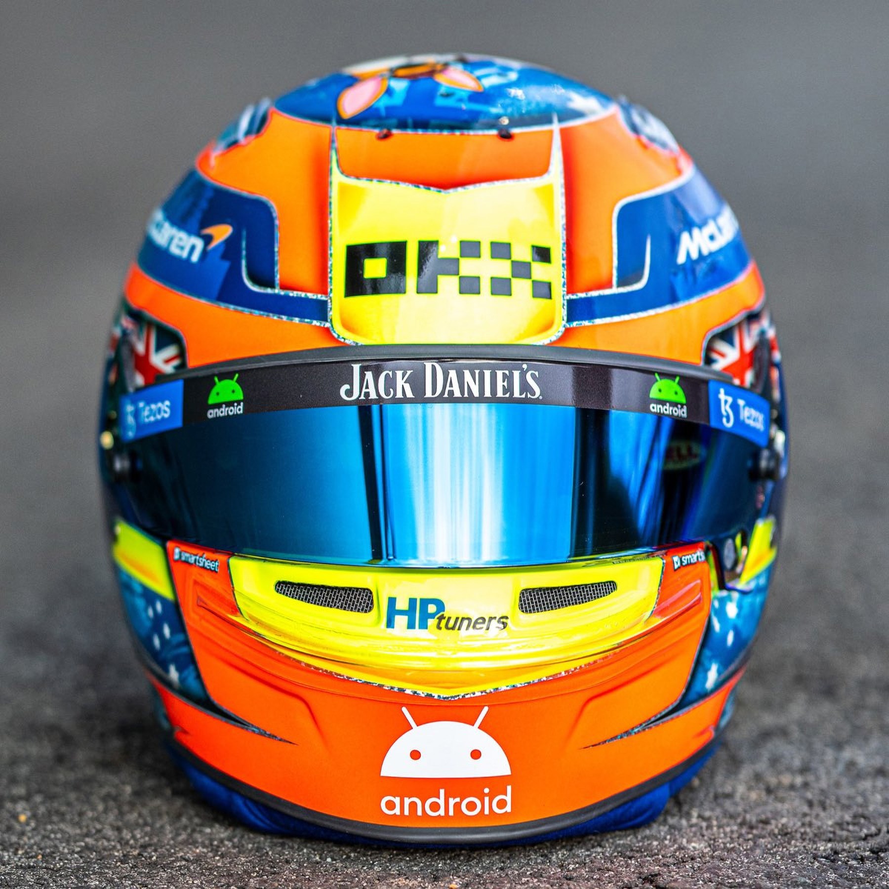 Spark Oscar Piastri McLaren Helmet 2023 Australian Grand Prix 15
