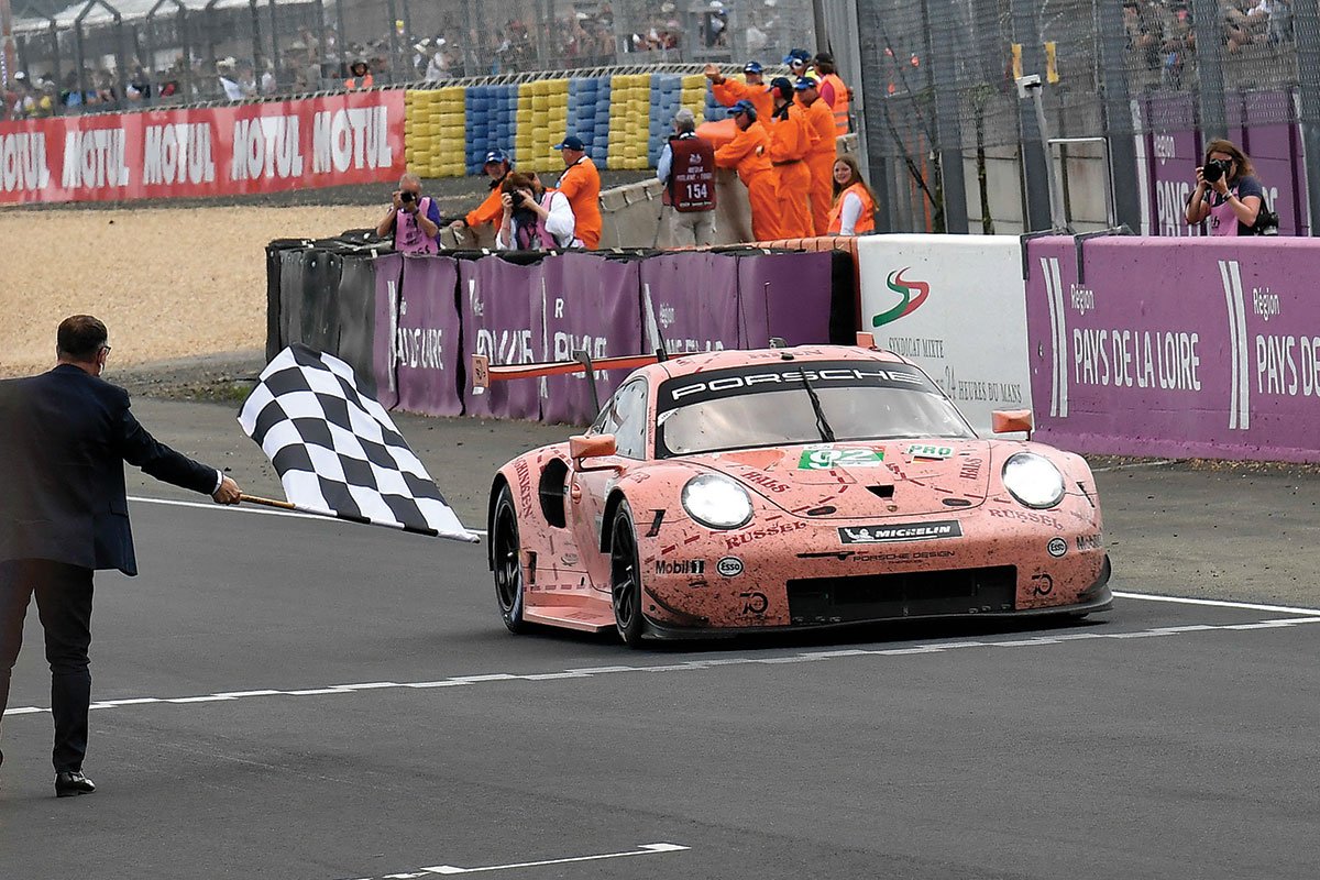 Porsche 911 991 GT3 RSR #92 24H Le Mans Pink Pig 2018 1:18 IXO diecast 