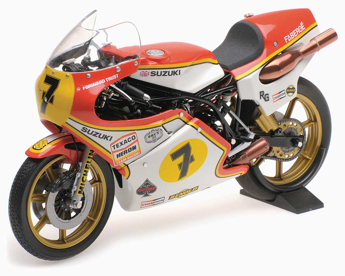 Sheene 1977 Suzuki RG500 model from Minichamps