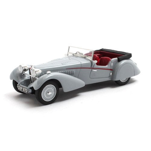 Matrix Bugatti T57SC Roadster Vanden Plas 1938 - Roof Open - Grey 1:43